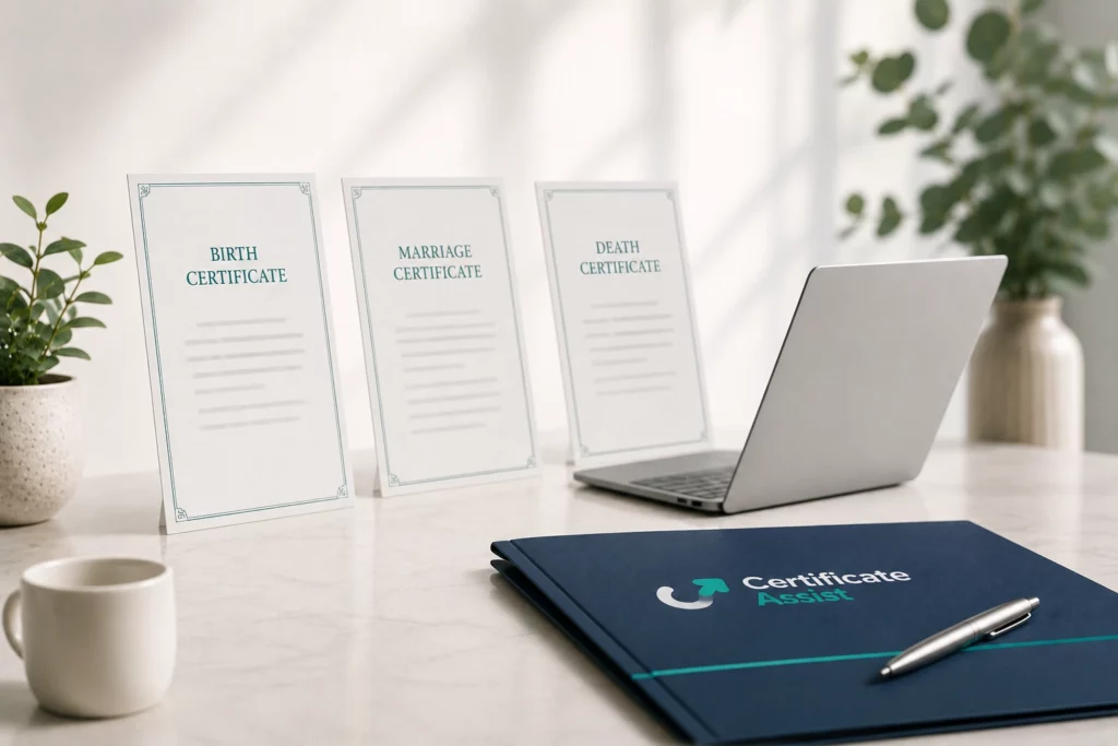 Order UK civil certificates online